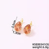 Wholesale Women's Dropshaped Copper Retro Printed Electroplated Light Luxury Style Ear Buckles For Autumn
