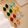 Wholesale Women's Dropshaped Copper Retro Printed Electroplated Light Luxury Style Ear Buckles For Autumn
