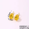 Wholesale Women's Dropshaped Copper Retro Printed Electroplated Light Luxury Style Ear Buckles For Autumn