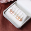 Wholesale Women's Dropshaped 925 Silver Natural Freshwater Pearl Minimalist Earrings Set With Pearls