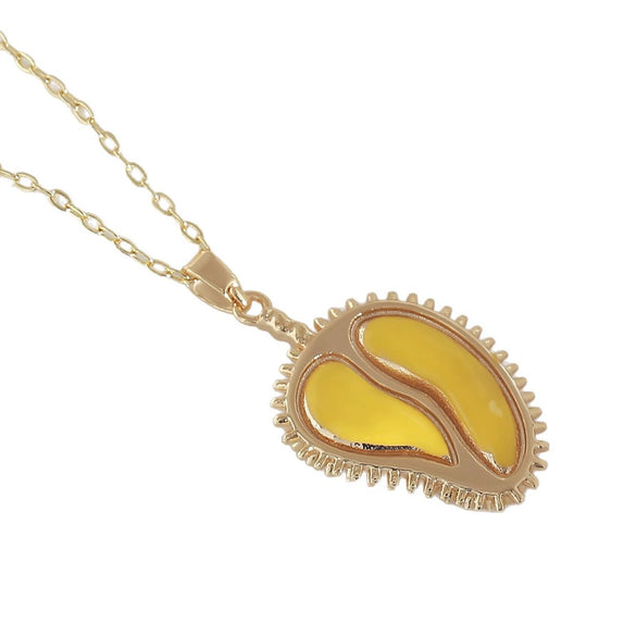 Wholesale Women's Durable Fruit Shaped Copper Necklace With Electroplating And O Word Chain