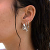 Wholesale Women's Earrings Silver Needle Copper Water Drop Ushaped Geometric Electroplated