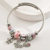 Wholesale Women's Electroplated Alloy And Stainless Steel Butterfly And Bear Pattern Bracelet