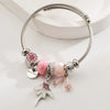 Wholesale Women's Electroplated Alloy And Stainless Steel Butterfly And Bear Pattern Bracelet