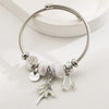 Wholesale Women's Electroplated Alloy And Stainless Steel Butterfly And Bear Pattern Bracelet