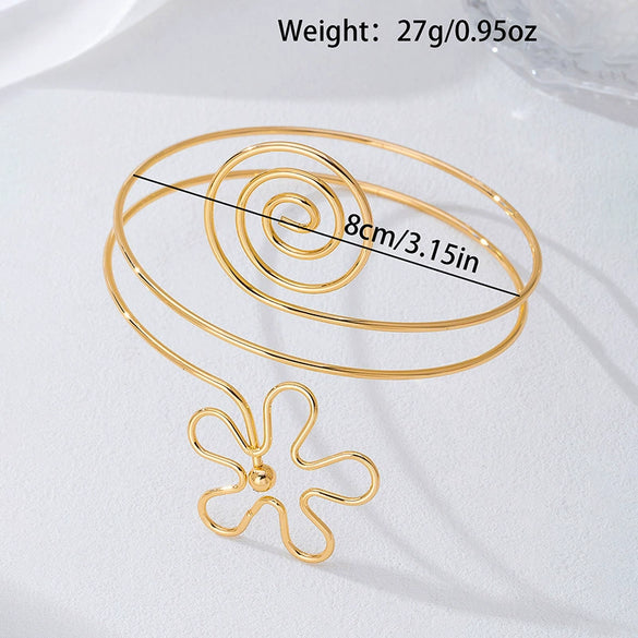 Wholesale Women's Electroplated Alloy Bracelet With Geometric Pattern And Sweet And Cool Style
