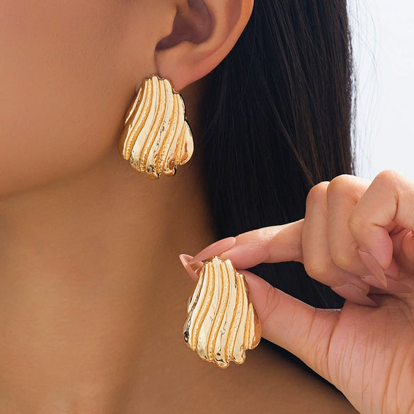 Wholesale Women's Electroplated Alloy Geometric Earrings Fashion Accessories