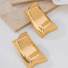 Wholesale Women's Electroplated Alloy Stainless Steel Flower Geometric Earrings Accessories