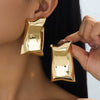 Wholesale Women's Electroplated Alloy Stainless Steel Flower Geometric Earrings Accessories