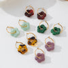 Wholesale Women's Electroplated Geometric Acrylic And Resin Earrings