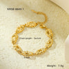 Wholesale Women's Electroplated Geometric Drop Shape Stainless Steel Jewelry Earrings Bracelets Rings