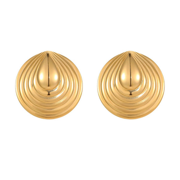 Wholesale Women's Electroplated Geometric Drop Shape Stainless Steel Jewelry Earrings Bracelets Rings