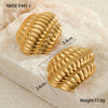 Wholesale Women's Electroplated Geometric Drop Shape Stainless Steel Jewelry Earrings Bracelets Rings