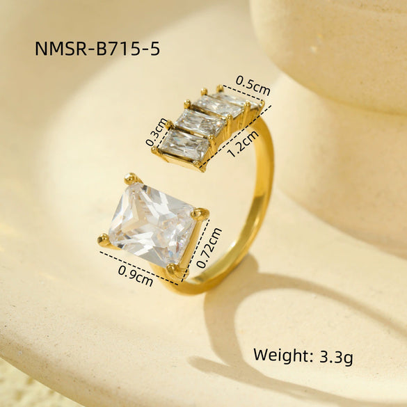 Wholesale Women's Electroplated Geometric Drop Shape Stainless Steel Jewelry Earrings Bracelets Rings