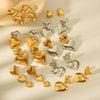 Wholesale Women's Electroplated Geometric Heart And Peach Heart Stainless Steel Earrings