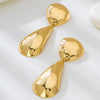 Wholesale Women's Electroplated Geometric Metal Alloy Water Drop Oval And Round Earrings Accessories