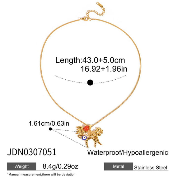 Wholesale Women's Electroplated Geometric Stainless Steel And Titanium Steel Necklace Regular Chain Sweater Chain Accessories