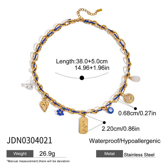 Wholesale Women's Electroplated Geometric Stainless Steel And Titanium Steel Necklace Regular Chain Sweater Chain Accessories