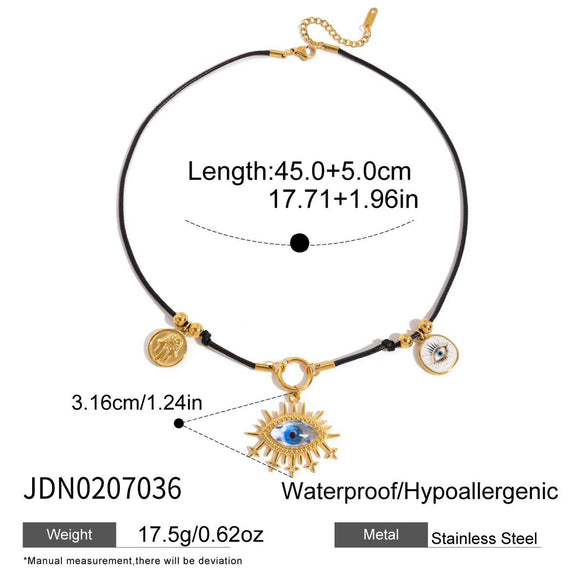 Wholesale Women's Electroplated Geometric Stainless Steel And Titanium Steel Necklace Regular Chain Sweater Chain Accessories