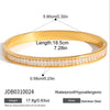 Wholesale Women's Electroplated Geometric Stainless Steel Classic Full Diamond Bracelet In Ins Style