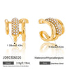 Wholesale Women's Electroplated Geometric Stainless Steel Ear Clips And Earrings Ins Style