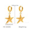 Wholesale Women's Electroplated Geometric Starfish Stainless Steel Earrings