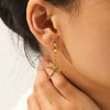 Wholesale Women's Electroplated Geometric Starfish Stainless Steel Earrings