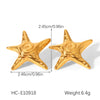 Wholesale Women's Electroplated Geometric Starfish Stainless Steel Earrings