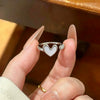 Wholesale Women's Electroplated Gold Inlaid With Zircon Heartshaped Geometric Animal Zodiac Copper Ring Jewelry