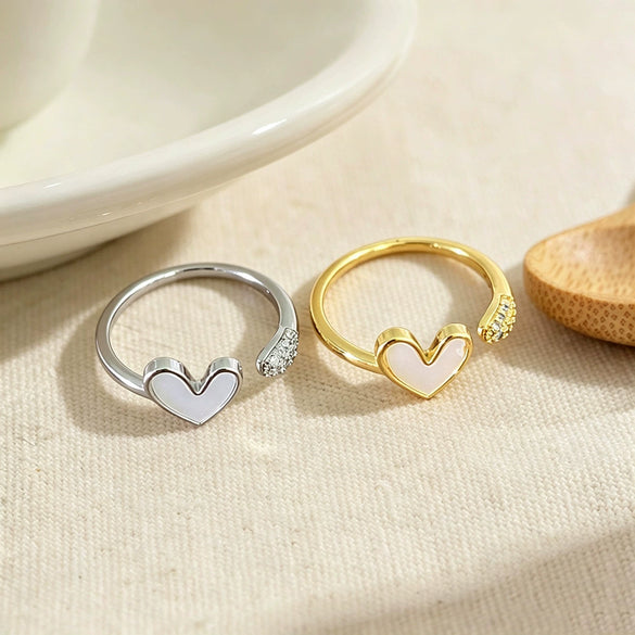 Wholesale Women's Electroplated Gold Inlaid With Zircon Heartshaped Geometric Animal Zodiac Copper Ring Jewelry