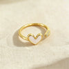 Wholesale Women's Electroplated Gold Inlaid With Zircon Heartshaped Geometric Animal Zodiac Copper Ring Jewelry