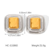 Wholesale Women's Electroplated Irregular Geometric Stainless Steel Earrings