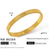 Wholesale Women's Electroplated 18K Gold Geometric Stainless Steel Bracelet Ring Accessories