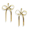 Wholesale Women's Electroplated Real Gold Bow Earrings Made Of Titanium Steel And Stainless Steel