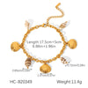 Wholesale Women's Electroplated Stainless Steel Hand Jewelry With Starfish Shell Conch Heart Shape Star Geometric Animals Zodiac Bracelet