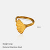 Wholesale Women's Electroplated Stainless Steel Ring With Star Leaf And Animal Patterns