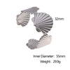 Wholesale Women's Electroplated Stainless Steel Wide Scallop Open Bracelet Light Luxury Hand Jewelry