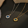 Wholesale Women's Electroplated Star Pattern Stainless Steel And Titanium Steel Drop Oil Necklace With Water Wave Chain