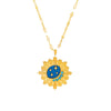 Wholesale Women's Electroplated Star Pattern Stainless Steel And Titanium Steel Drop Oil Necklace With Water Wave Chain