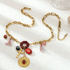 Wholesale Women's Electroplated Titanium Steel Flower Necklace