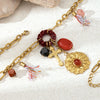 Wholesale Women's Electroplated Titanium Steel Flower Necklace