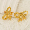 Wholesale Women's Electroplated Titanium Steel Insect And Bow Earrings With Highend Animal Style