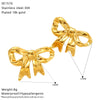 Wholesale Women's Electroplated Titanium Steel Insect And Bow Earrings With Highend Animal Style