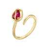 Wholesale Women's Elegant Copper Inlaid Colored Diamond Flower Ring With Zirconia Processing
