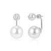 Wholesale Women's Elegant French Retro Minimalist Geometric 925 Silver Electroplated Stud Earrings