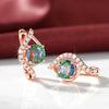 Wholesale Women's Elegant Geometric Copper Earrings Inlaid With Zircon