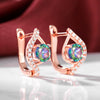 Wholesale Women's Elegant Geometric Copper Earrings Inlaid With Zircon