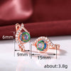 Wholesale Women's Elegant Geometric Copper Earrings Inlaid With Zircon