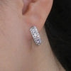 Wholesale Women's Elegant Geometric Copper Microinlaid Zircon Earrings