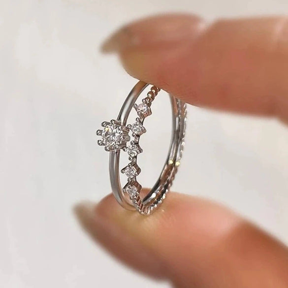 Wholesale Women's Elegant Geometric Copper Zircon Accessories